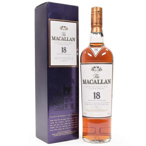Macallan 18 year old - Sherry Oak 2016 - 750 ml