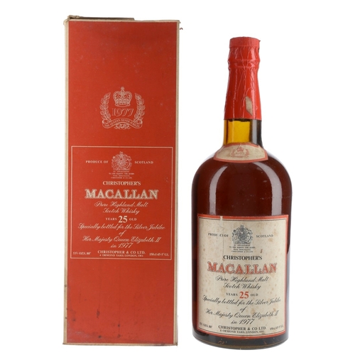 Macallan 25 Year Old - Silver Jubilee 1977 - Christopher and Co