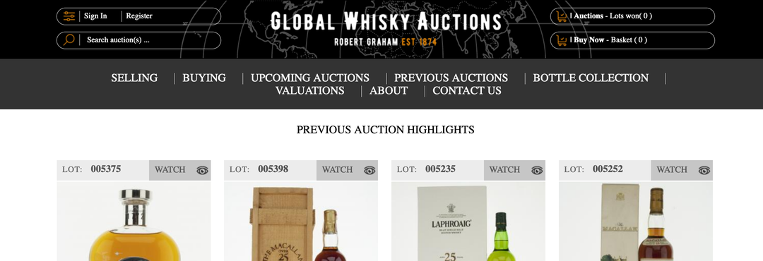 global whisky auctions